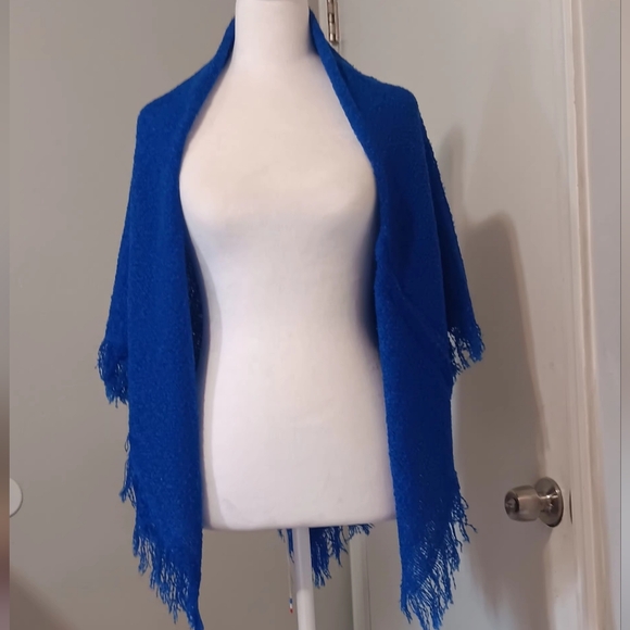 Baar Beards Scarf Made In Japan Unisex Royal Blue 40"X40" Square - Picture 4 of 9